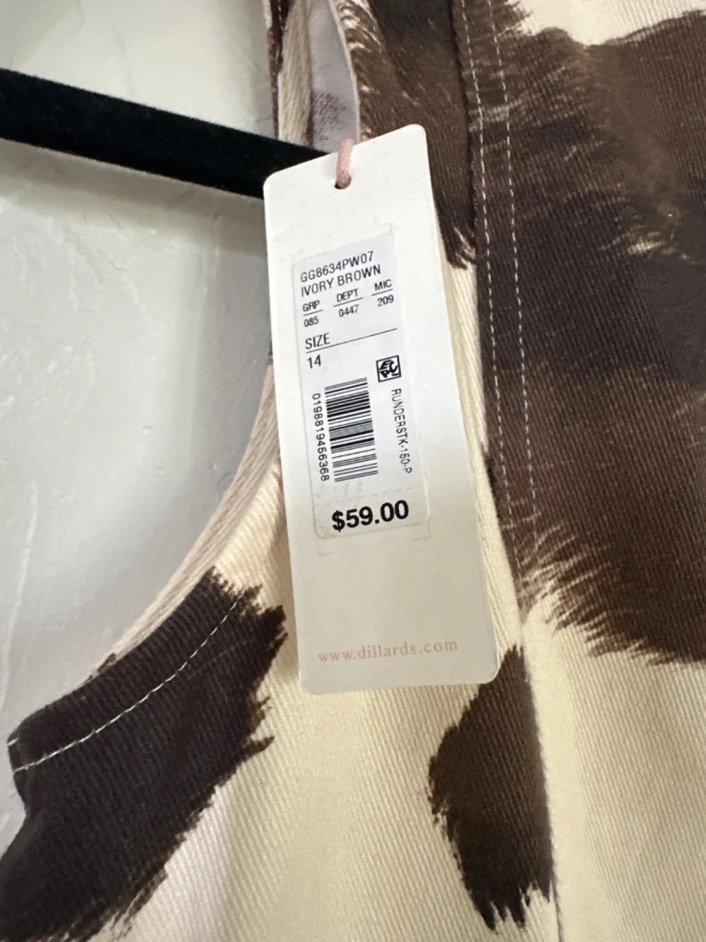 NEW GB Girls Cow Print Dress 14